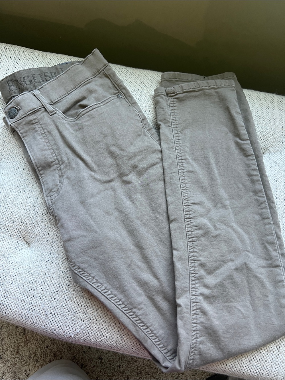 English Laundry Men’s Skinny Jeans in Taupe Gray